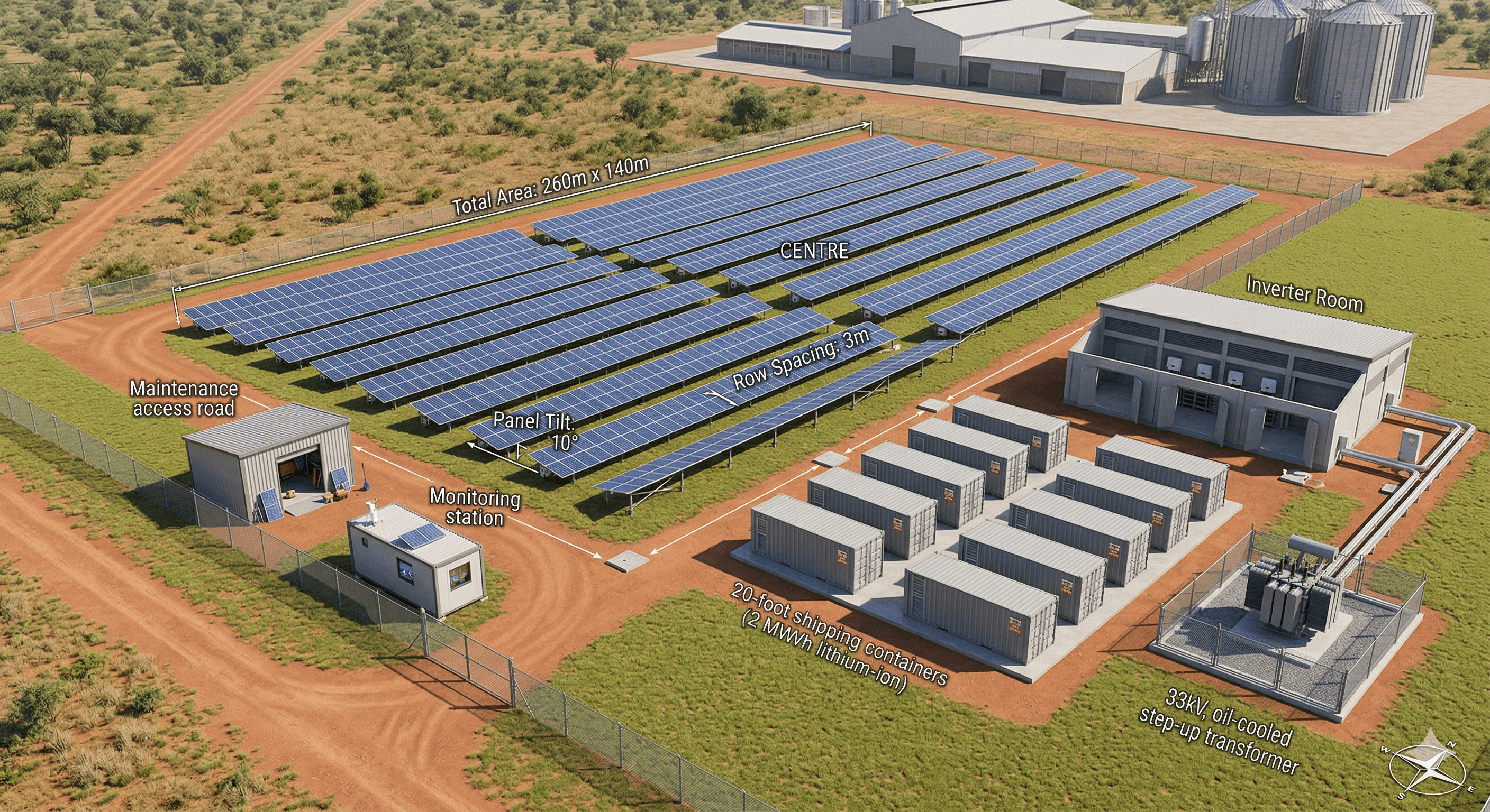 The solar power plant
